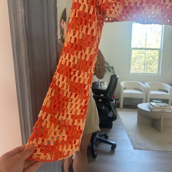 Emory‎ Park Long Sleeve Crochet Cropped Top Size Small - Picture 6 of 9